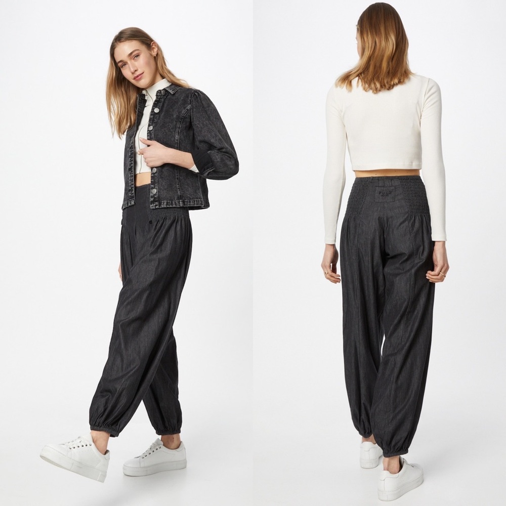 Pulz Jeans Jill Wide Leg Pant Black Size S